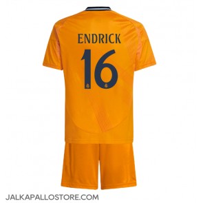 Real Madrid Endrick #16 Vieraspaita Lapsille 2024-25 Lyhythihainen (+ shortsit)